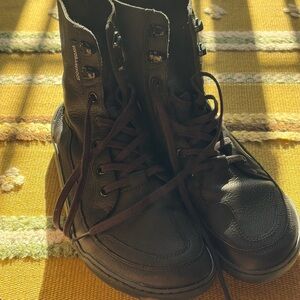 Vivo Barefoot Charcoal Lace-Up Boots